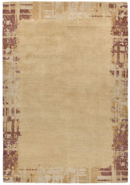 Handgeknüpfter Designerteppich Wolle/Nessel - FINE NATURE - 159 x 232 cm