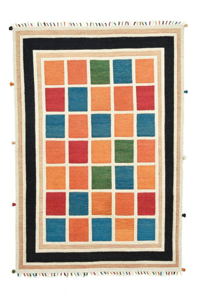 Klassischer Handknüpfteppich mit Hoch-/Tiefstrucktur - Nimbaft