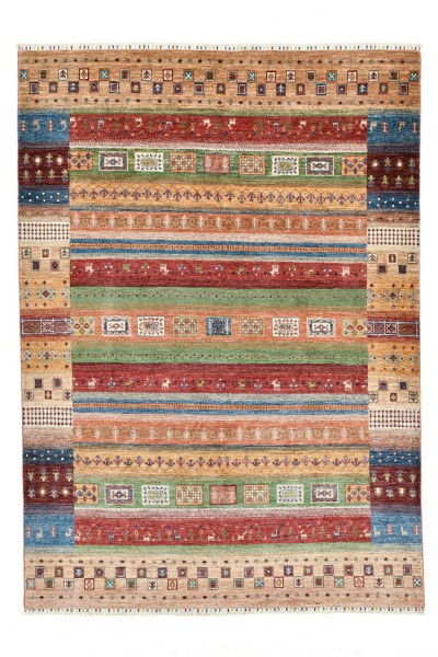 Pir Mahal - Handgeknüpfter Shawl Teppich aus Ghazni Wolle