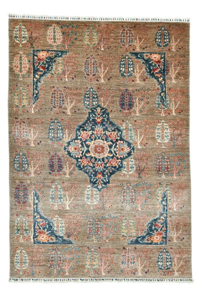 Pir Mahal - Handgeknüpfter Shawl Teppich aus Ghazni Wolle