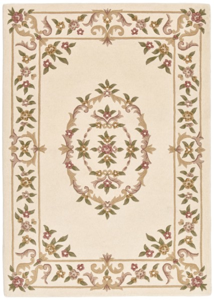 Bloomingville - Handgetufteter Teppich mit floralen Design und Hoch/Tief-Strucktur