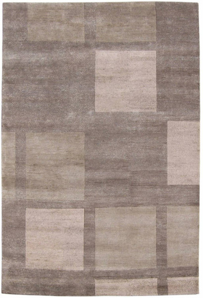 Handgeknüpfter Designerteppich Wolle/Nessel - FINE NATURE - 160 x 234 cm