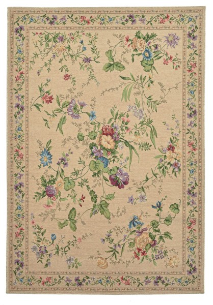 Flachgewebeteppich Flomi Sagrini, klassischer, floraler Wohnteppich in verschiedenen Farben