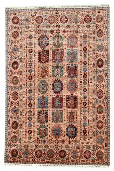 Pir Mahal - Handgeknüpfter Shawl Teppich aus Ghazni Wolle